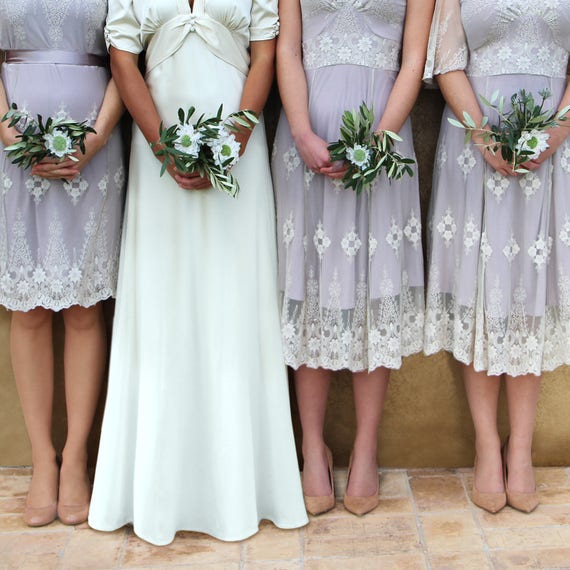 Vestidos de damas de honor de encaje de estilo vintage a - Etsy México Vestidos de damas de honor de encaje de estilo vintage a - Etsy México