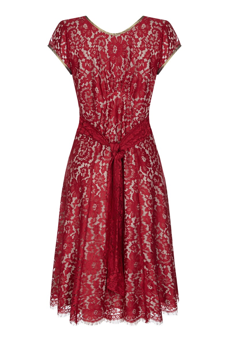 Gorgeous 1940's Vintage Style Ruby Lace Dress - Etsy