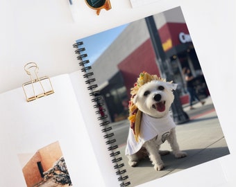 Taco Dog!!! Spiral Notebook - Ruled Line