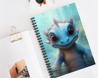 Ready for a Swim? Water Dragon Style! Spiral Notebook - Ruled Line