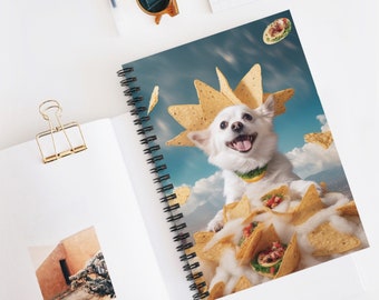 Taco King! Dogs Can Be Kings Too! Spiral Notebook - Ruled Line