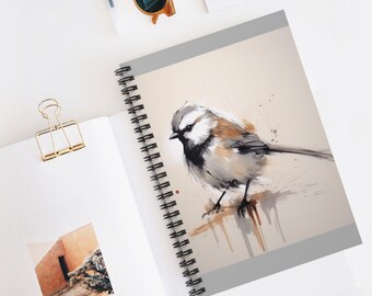 Painted Sparrow Spiral Notebook - Ruled Line