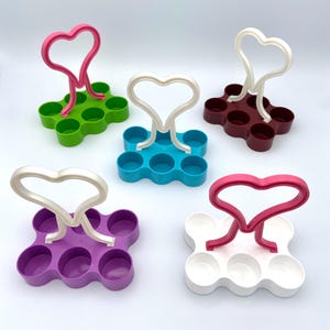 Heart Handy Bottle Caddy (holds 6 bottles size 15ml OR 8 bottles size 5ml) Essential Oil display, tray, storage, holder, rack, by MyAromaPal