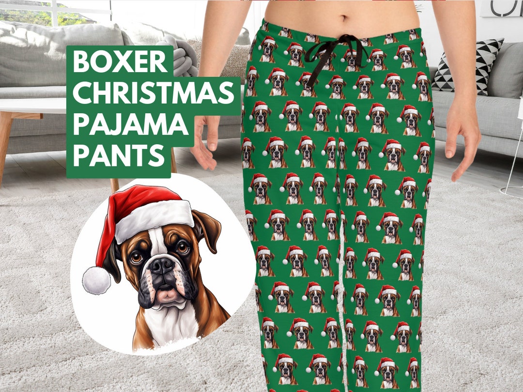 Boxer dog pajama pants hotsell
