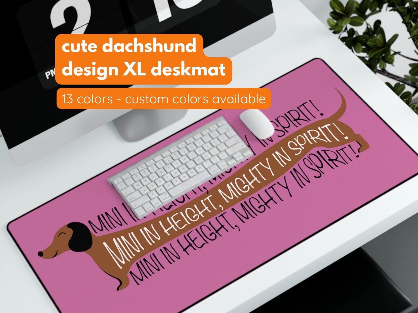 Dachshund Desk Mat - Synthwave Dachshund Desk Mat - Synthwave
