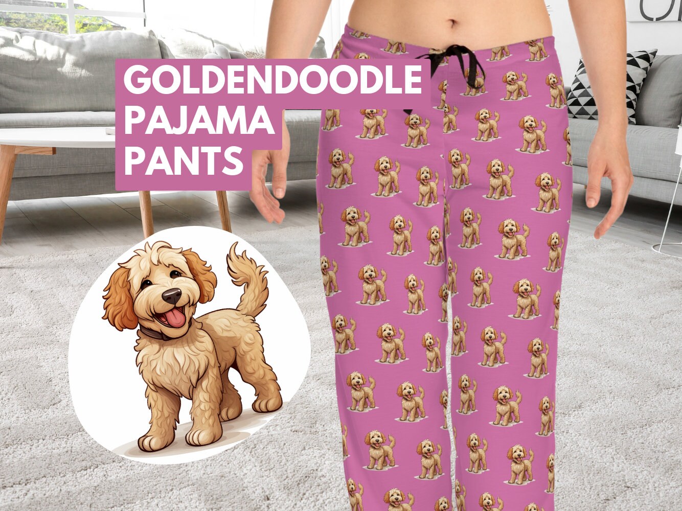 Goldendoodle top pajama pants