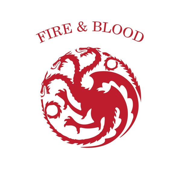 Game of Thrones Targaryen House Words & Sigil Embroidery Files