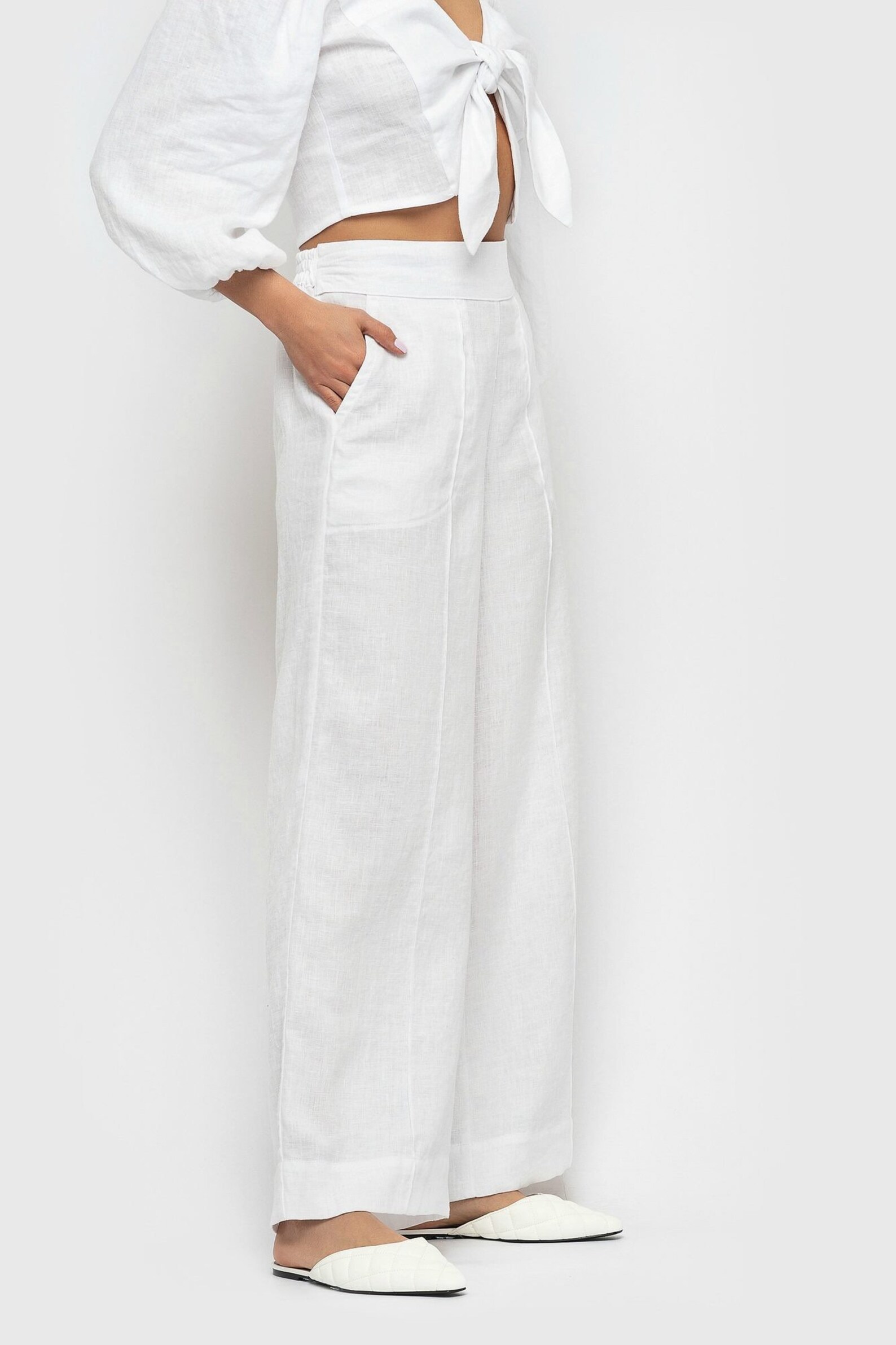White Linen Pants / Linen Women's Clothing / Natural Linen Etsy