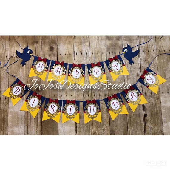 Snow White High Chair Banner Snow White One Banner Snow White