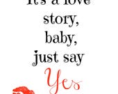 Items Similar To Its A Love Storytaylor Swift Lyrics