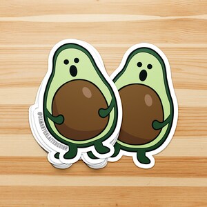 Avocado Sticker, Avocado Lover, Vinyl, Dishwasher Safe, Weatherproof