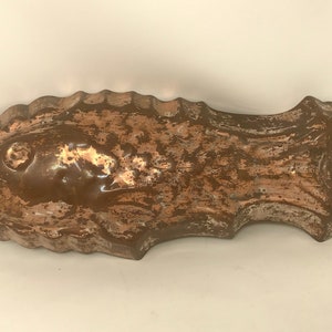 Vintage vis vormige koperen gelei schimmel 12 &quot; - Vintage koperen vis jelly schimmel w / Patina - Rusty Copper Jelly Mold Muur Decor Boerderij Keuken