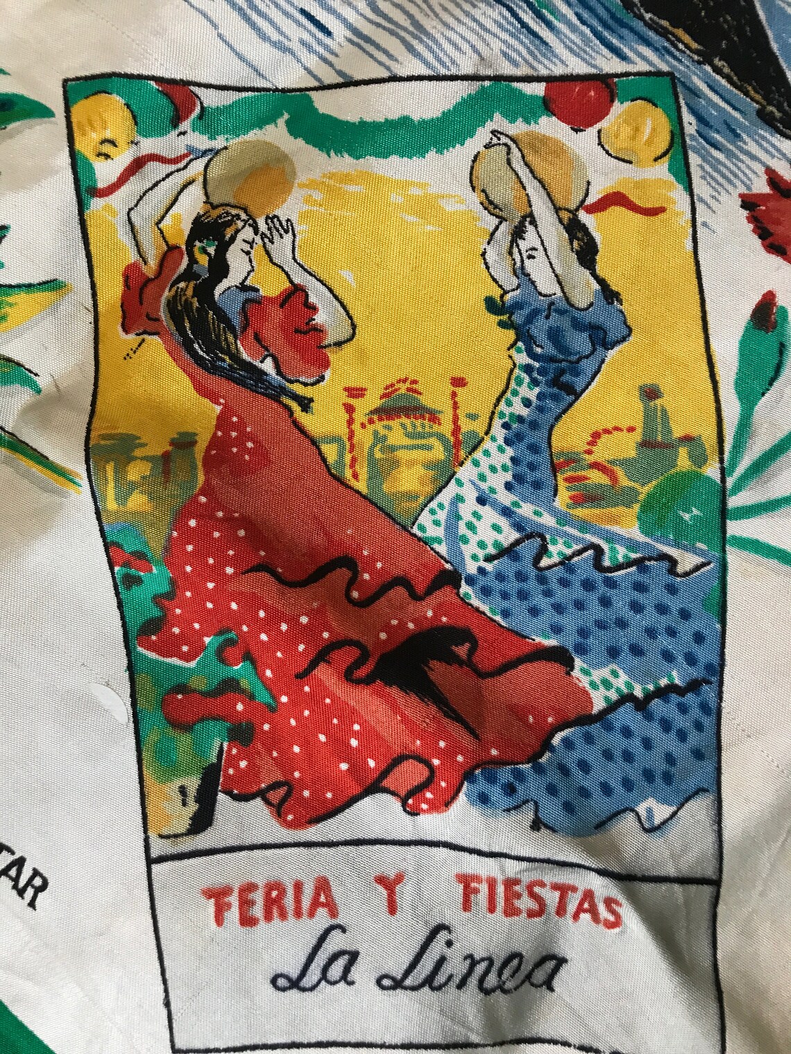 Vintage Gibraltar Souvenir Scarf Gibraltar Tourist Scarf Etsy