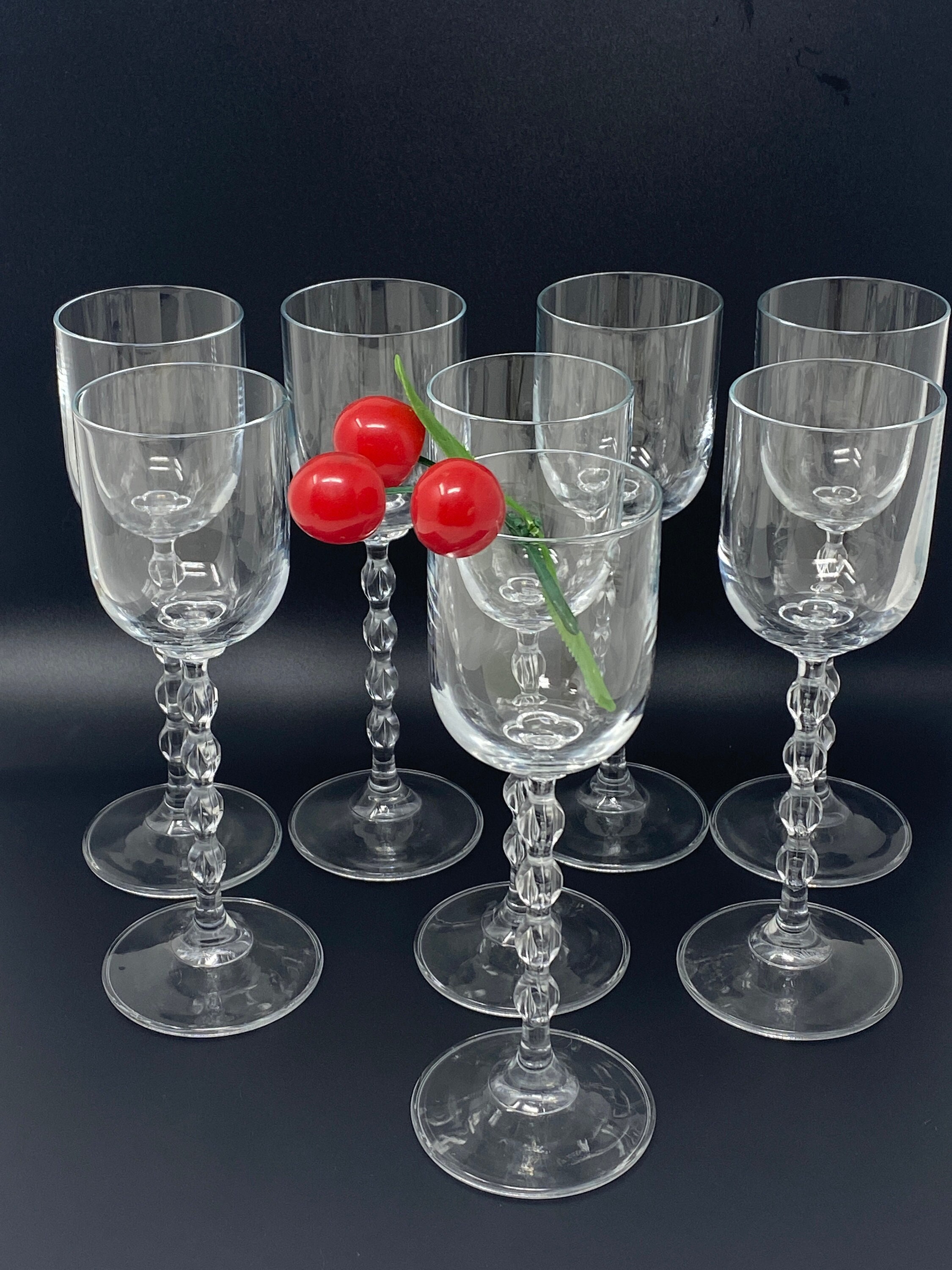 Vintage Set of 8 Mikasa Pearls Cordial Glasses 7 Etsy