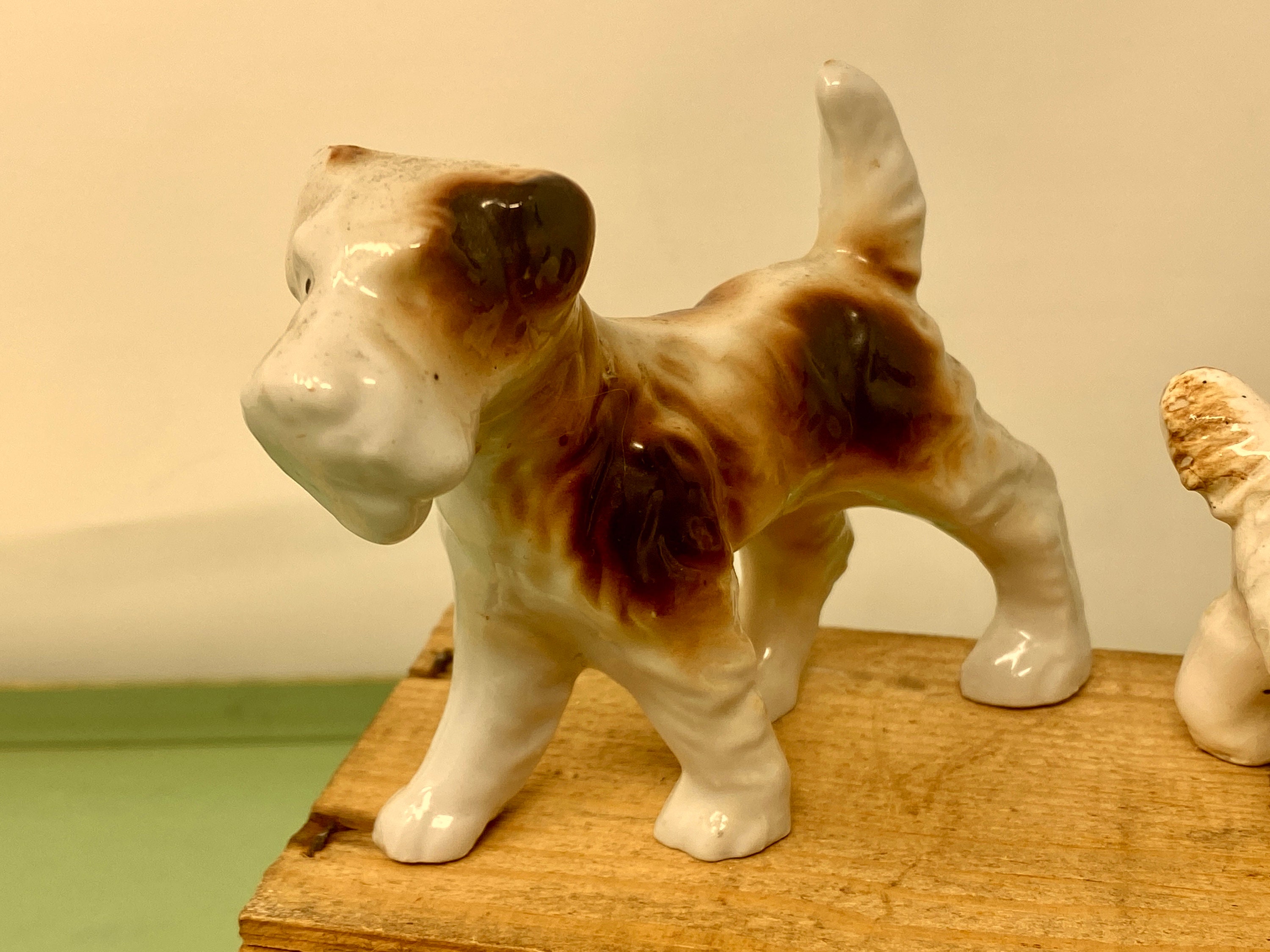 Lot of Vintage Porcelain Dog Figurines Miniature Dog Etsy
