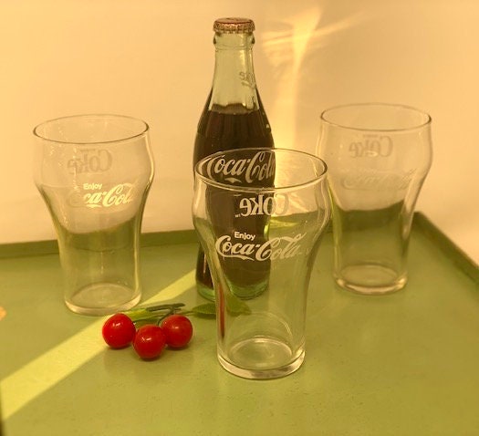 Unopened Coca-cola Bottle Green Glass & White Label With 3 Coca