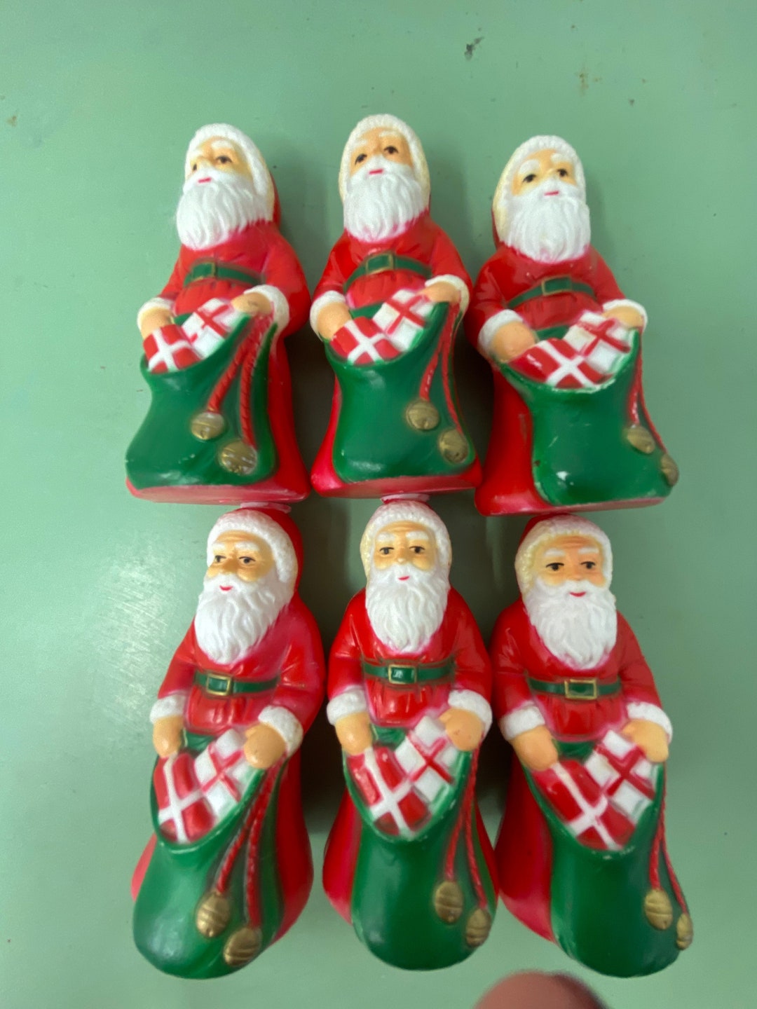 Vintage Santa Lights 6 Vintage Santa Light Covers Christmas Blow Mold