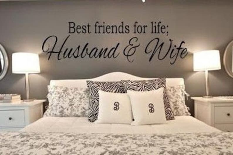 Best Friends for Life HUSBAND & WIFE Wall Art Decal Quote Words