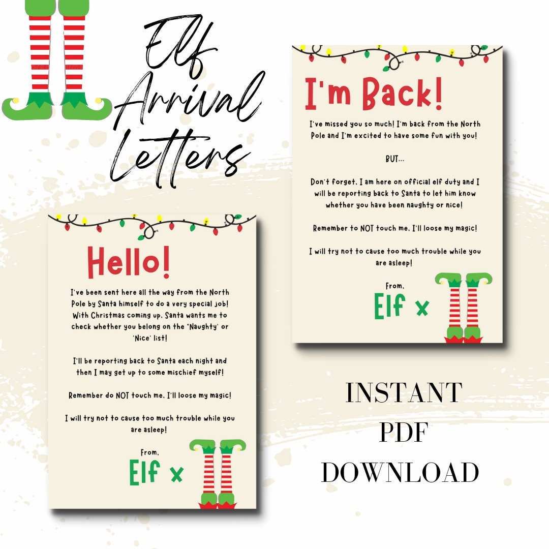 Elf on the Shelf Letter - Etsy