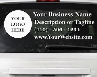 Custom Decal, Business Decal, Car Business Decal, Car Decal, Business Advertising, Business Marketing, Small Business, Window Decal