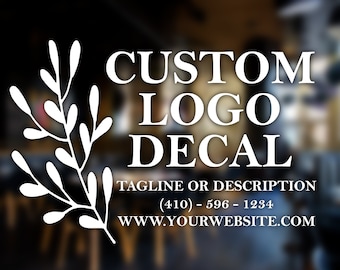 Custom Decal, Business Logo Decal, Business Door Decal, Store Decal, Business Advertising, Business Marketing, Small Business