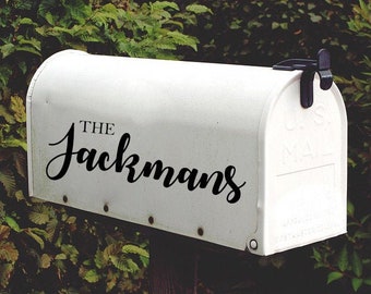 Mailbox Decal, Last Name Decal, Home Decor, Housewarming Gift