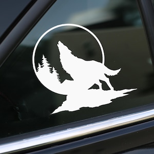 Wolf Decal, Sticker for Car, Laptop or Wall, Vinyl Gift, Wolf Gift