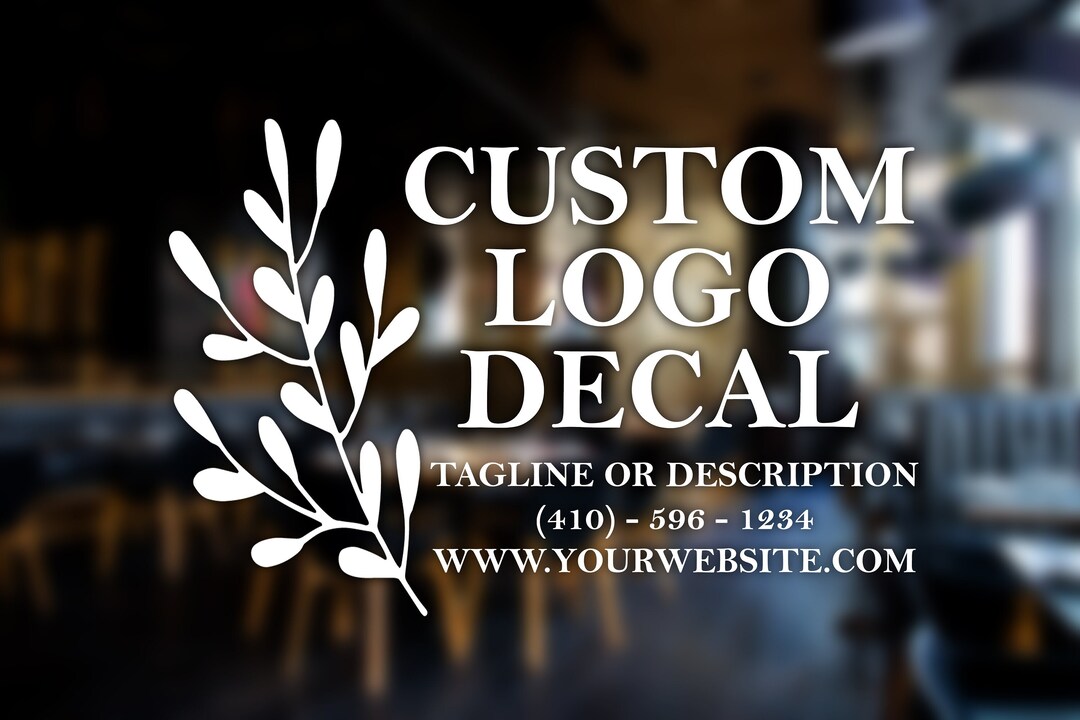 Custom Decal, Business Logo Decal, Business Door Decal, Store Decal