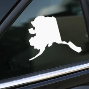 Alaska State Decal, Alaska Vinyl Decal Sticker for Car, Laptop or Wall, Alaska Gift