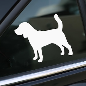 Beagle Decal, Dog Decal Sticker for Car, Laptop or Wall, Vinyl Gift, Beagle Gift