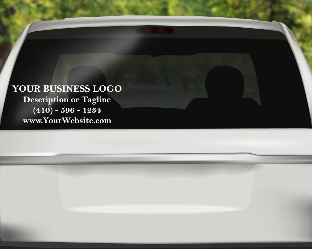 Custom Decal, Business Decal, Car Business Decal, Car Decal, Business