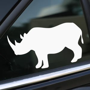 Rhino Decal, Sticker for Car, Laptop or Wall, Vinyl Gift, Rhino Gift