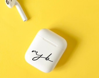 Aangepaste Airpod-sticker, gepersonaliseerde stickersticker voor auto, laptop of muur, cadeau, cursief lettertype