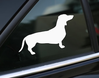 Taxdekal, hunddekalklistermärke för bil, laptop eller vägg, vinylpresent, Weinhundpresent