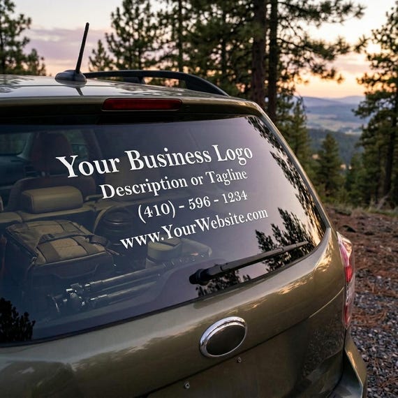 Custom Decal, Business Decal, Car Business Decal, Car Decal, Business Advertising, Business Marketing, Small Business, Window Decal
