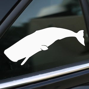 Whale Decal, Sticker for Car, Laptop or Wall, Vinyl Gift, Whale Gift