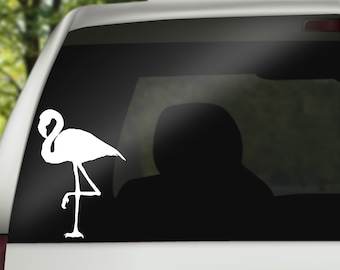 Flamingo Decal, Sticker for Car, Laptop or Wall, Vinyl Gift, Flamingo Gift