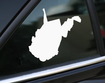 West Virginia State Decal, West Virginia Vinyl Decal Sticker for Car, Laptop or Wall, West Virginia Gift