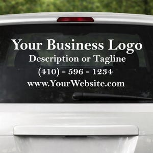 Custom Decal, Business Decal, Car Business Decal, Car Decal, Business Advertising, Business Marketing, Small Business, Window Decal