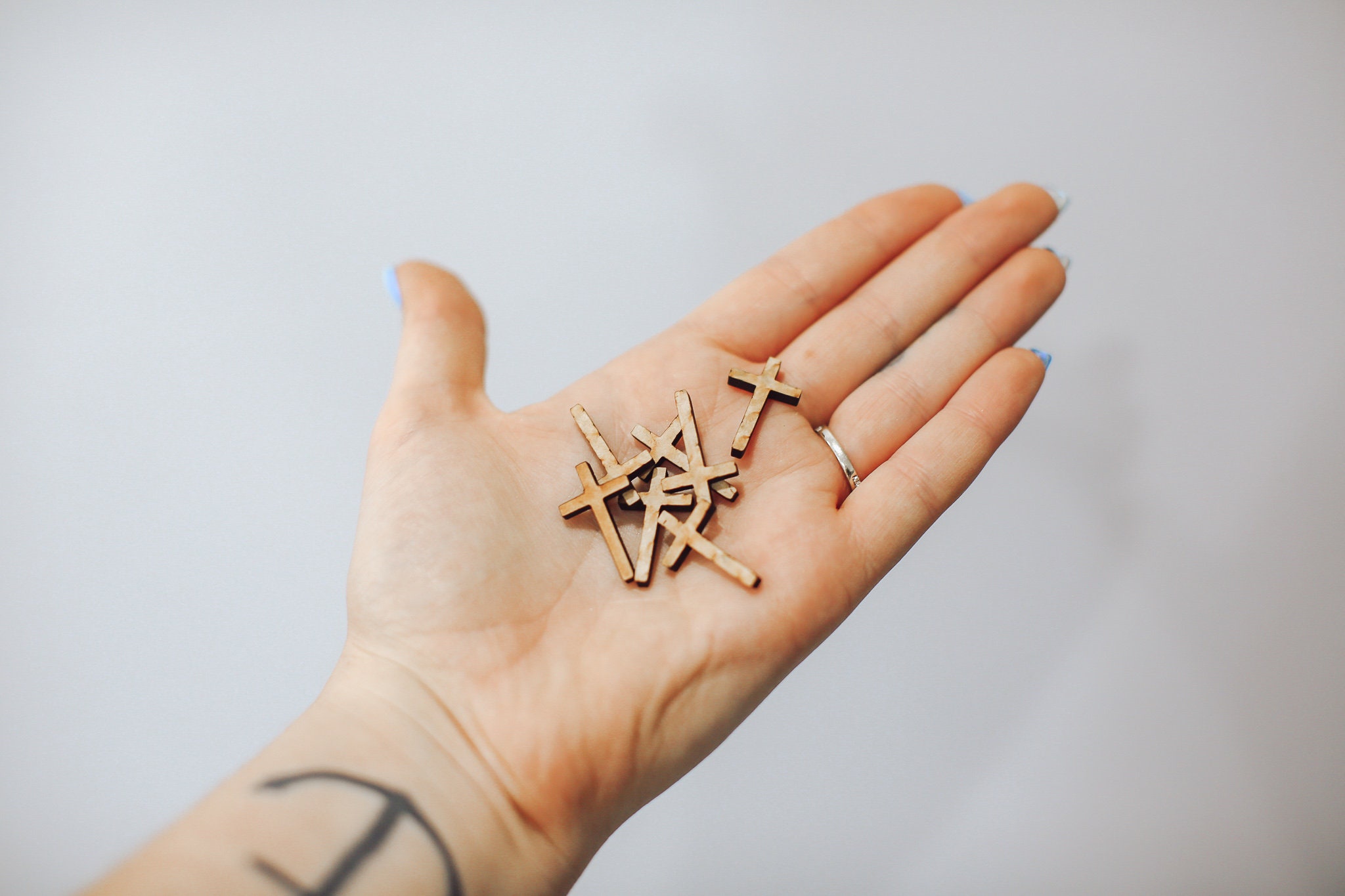 Cross Confetti Christian Confetti Wooden Confetti Easter Etsy