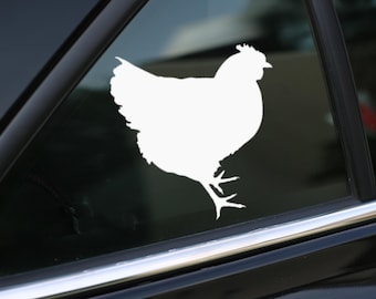 Chicken Decal, Farm Decal Sticker for Car, Laptop or Wall, Vinyl Gift, Chicken Gift