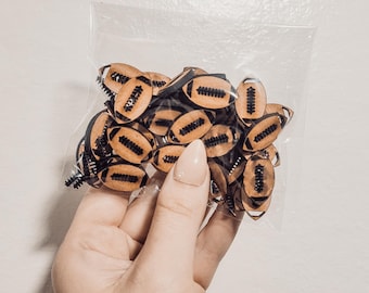 Football Confetti, Football Party Confetti, Wooden Confetti, Football Crafting Pieces, Bag of 50 1/2 Inch Piece