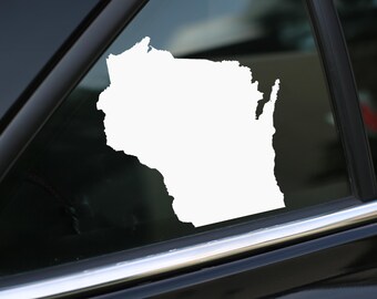Wisconsin State Decal, Wisconsin Vinyl Decal Sticker for Car, Laptop or Wall, Wisconsin Gift