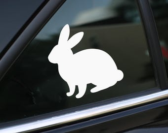 Sticker lapin, sticker lapin pour voiture, ordinateur portable ou mur, cadeau vinyle, cadeau lapin