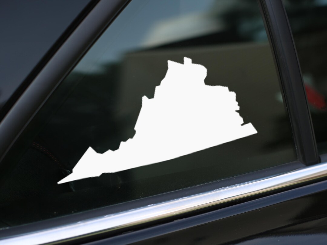 Virginia State Decal, Virginia Vinyl Decal Sticker for Car, Laptop or ...
