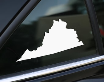 Virginia State Decal, Virginia Vinyl Decal Sticker for Car, Laptop or Wall, Virginia Gift