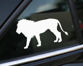 Lion Decal, Sticker for Car, Laptop or Wall, Vinyl Gift, Lion Gift