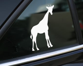 Adesivo con giraffa, per auto, laptop o parete, in vinile, regalo, regalo con giraffa