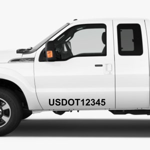Calcomanía con número DOT de EE. UU., calcomanía para negocios de automóviles, calcomanía para automóviles, publicidad comercial, marketing comercial, pequeñas empresas