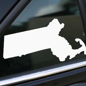 Massachusetts State Decal, Massachusetts Vinyl Decal Sticker for Car, Laptop or Wall, Massachusetts Gift
